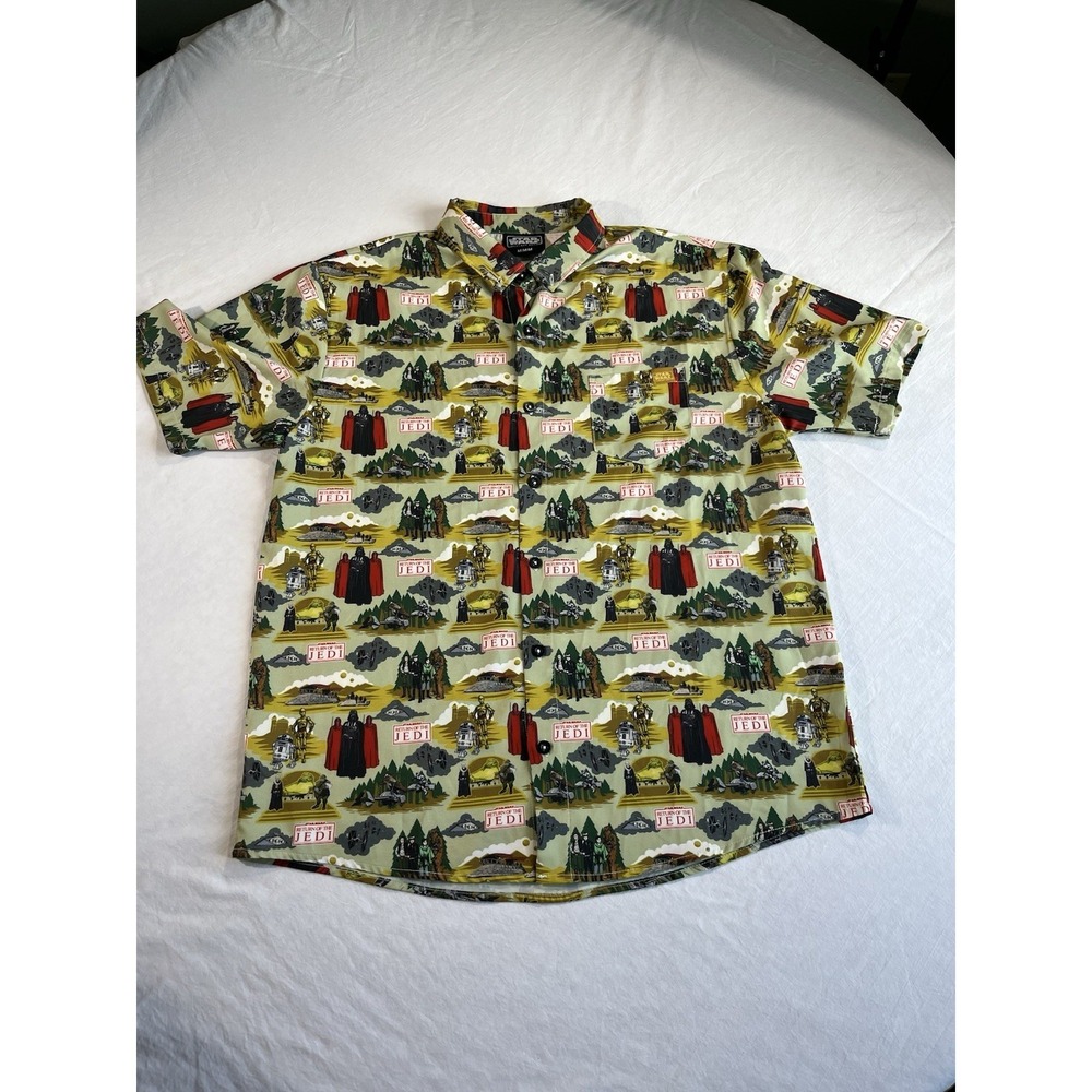 Star Wars Return of the Jedi 40th Anniversary Shirt Mens Culture Fly M Button Up
